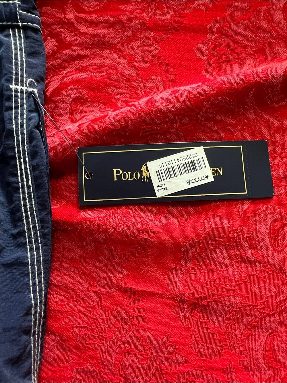 Polo Ralph Lauren Navy Swim Trunks Board Shorts Red Pony NWT Men's XL